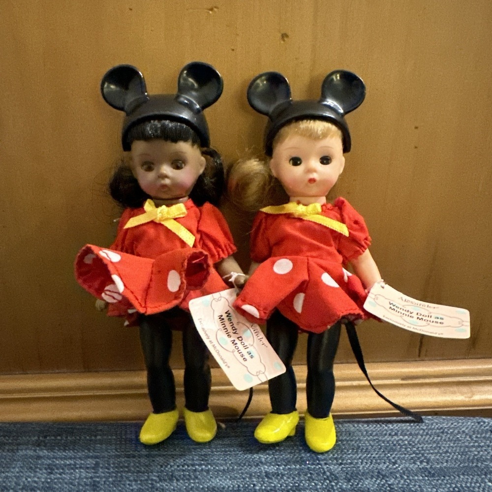 Set‎ of 2 Madame Alexander McDonald's Happy Meal Toy Wendy as Minnie Mouse 2004